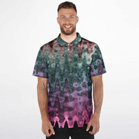 Metallic Waves Polo Shirt