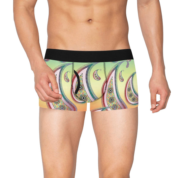 Paisley Pattern Boxer Briefs with Fly