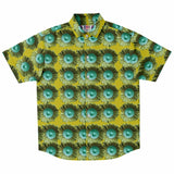 3D Yellow & Teal Button Down Shirt