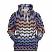 Color Palette Knit Effect Hoodie