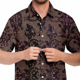 Linen Pattern Embossed Button Down Shirt 5