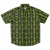 Neon Leaves Button Down