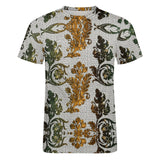 Embossed Pattern Cotton T-Shirt 2