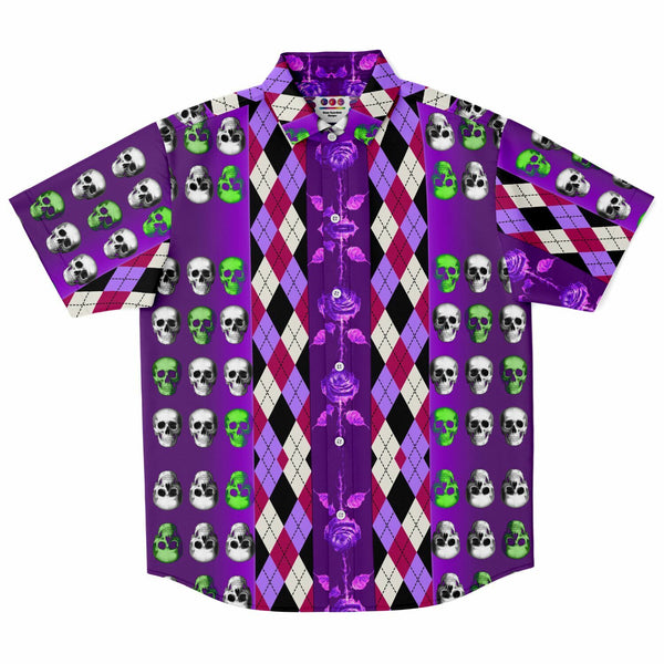 Skull Argyle Button Down