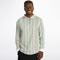 Multicolor Striped Long Sleeve Polo