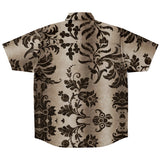 Embossed Black Velvet Button Down Shirt
