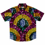 Mosaic Rainbow Pattern Button Down Shirt