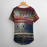 Tribal Low Cut V-Neck T-Shirt
