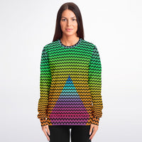 Neon Pyramid Knit Effect Sweatshirt