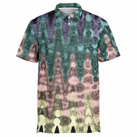 Metallic Waves Polo Shirt