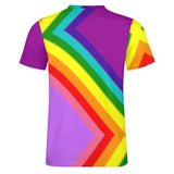 Rainbow Pride Stripes Cotton T-Shirt