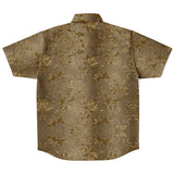 Embossed Gold Velvet Button Down Shirt