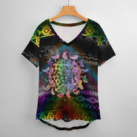 Hippie Faerie V-Neck T-Shirt 3