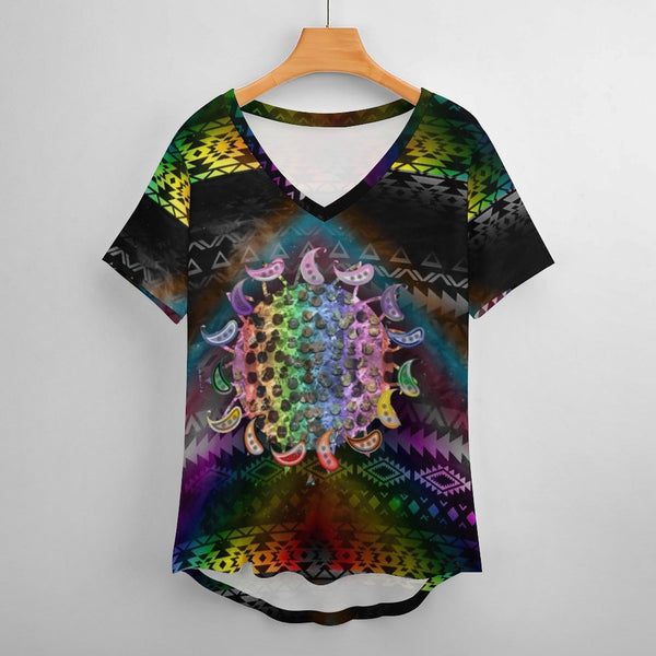 Hippie Faerie V-Neck T-Shirt 3