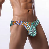 Men's Bikini Underwear leaf pattern embossed 5