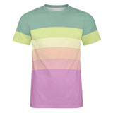 Color Palette Stripes Cotton T-shirt 22