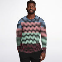 Color Palette Knit Effect Sweatshirt