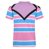 Pride V-neck Illusion Cotton T-Shirt 3