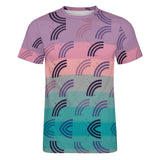 Unisex Half Rainbow Gradient Pattern Cotton T-Shirt