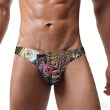 Men's Bikini Underwear Woods and Flowers