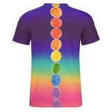 Rainbow Chakra Color Cotton T-Shirt