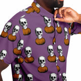 Pumpkin Skull Button Down