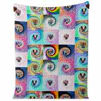 Faerie Tye Dye Tile Microfleece Blanket