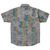 Embossed Rainbow Velvet Button Down Shirt 2