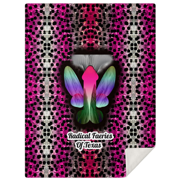 Neon Pink Faerie Microfleece Blanket