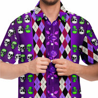 Skull Argyle Button Down