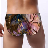 Men's Bikini Underwear Embossed Flower Pattern 3