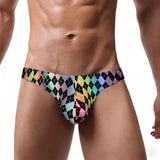 Men's Bikini Underwear Rainbow Argyle 2