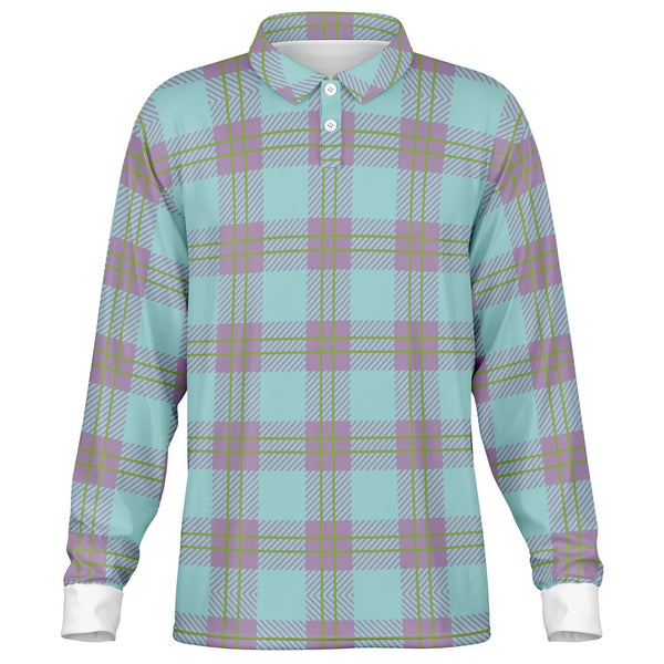 Morning Breeze Plaid Long Sleeve Polo