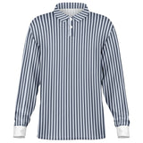 Striped Long Sleeve Polo