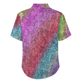 Gradient Texture Pattern Faux Linen Button Down Shirt with chest pocket 9