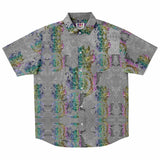Embossed Rainbow Velvet Button Down Shirt 2