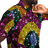 Mosaic Rainbow Pattern Button Down Shirt