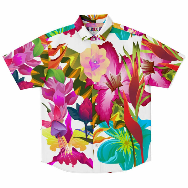 Tropical Flowers Button Down Shirt