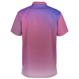 Gradient Flower Chest Polo Shirt