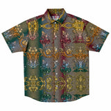 Linen Pattern Embossed Button Down Shirt 9