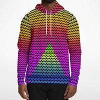 Neon Pyramid Knit Effect Hoodie