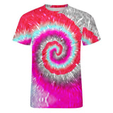 Neon Pink Color Palette Tie Dye Cotton T-shirt