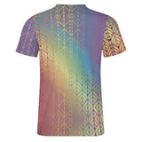 Free to Love Rainbow Pattern Cotton T-Shirt
