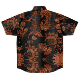 Embossed Russet Velvet Button Down Shirt 5