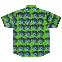 3D Neon and Blue Button Down Shirt
