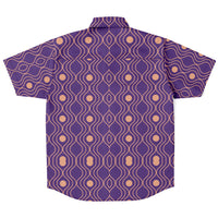 Violet Dahlia Wave Circle Button Down