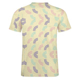 Unisex Half Rainbow Pattern Cotton T-Shirt