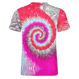 Neon Pink Color Palette Tie Dye Cotton T-shirt