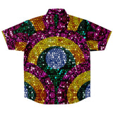 Mosaic Rainbow Pattern Button Down Shirt