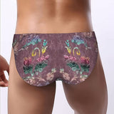Men's Bikini Underwear Embossed Velvet Mauve